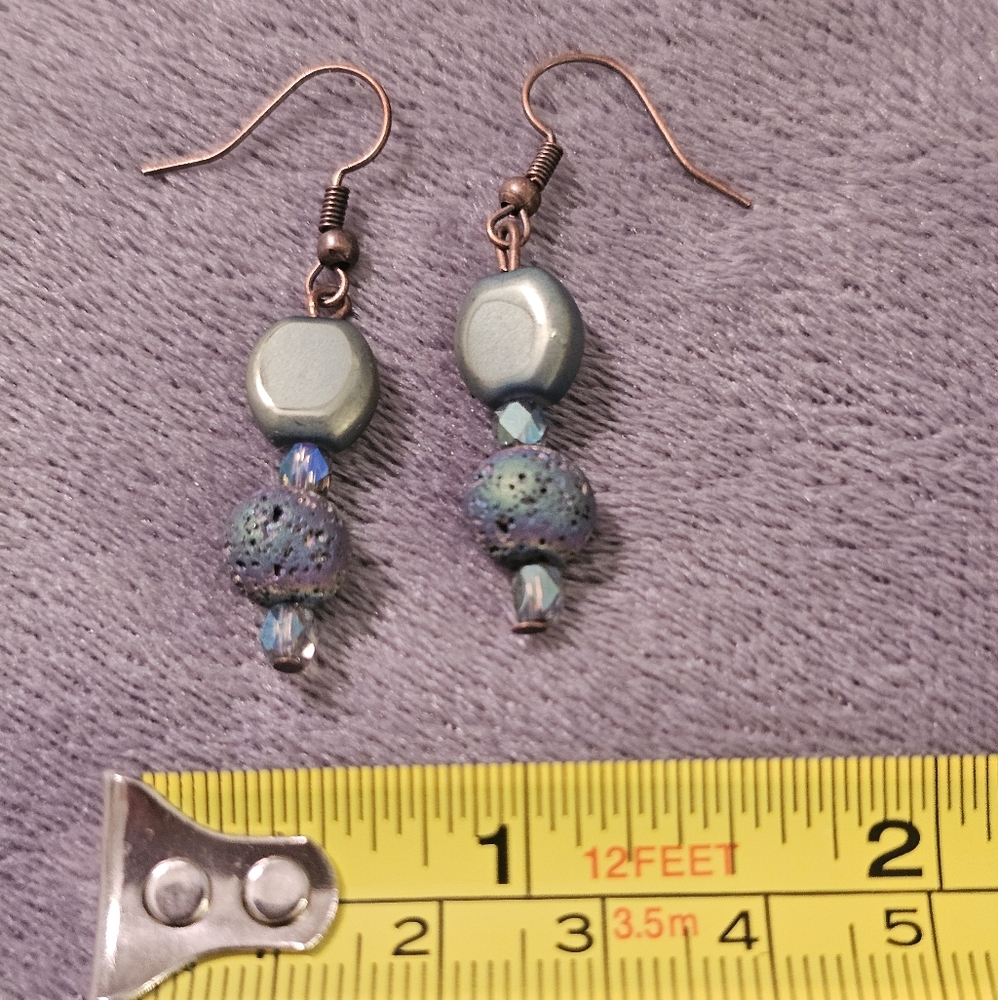 Hand Crafted Titanium Quartz Necklace And Earrings Set - Picture 8 of 8